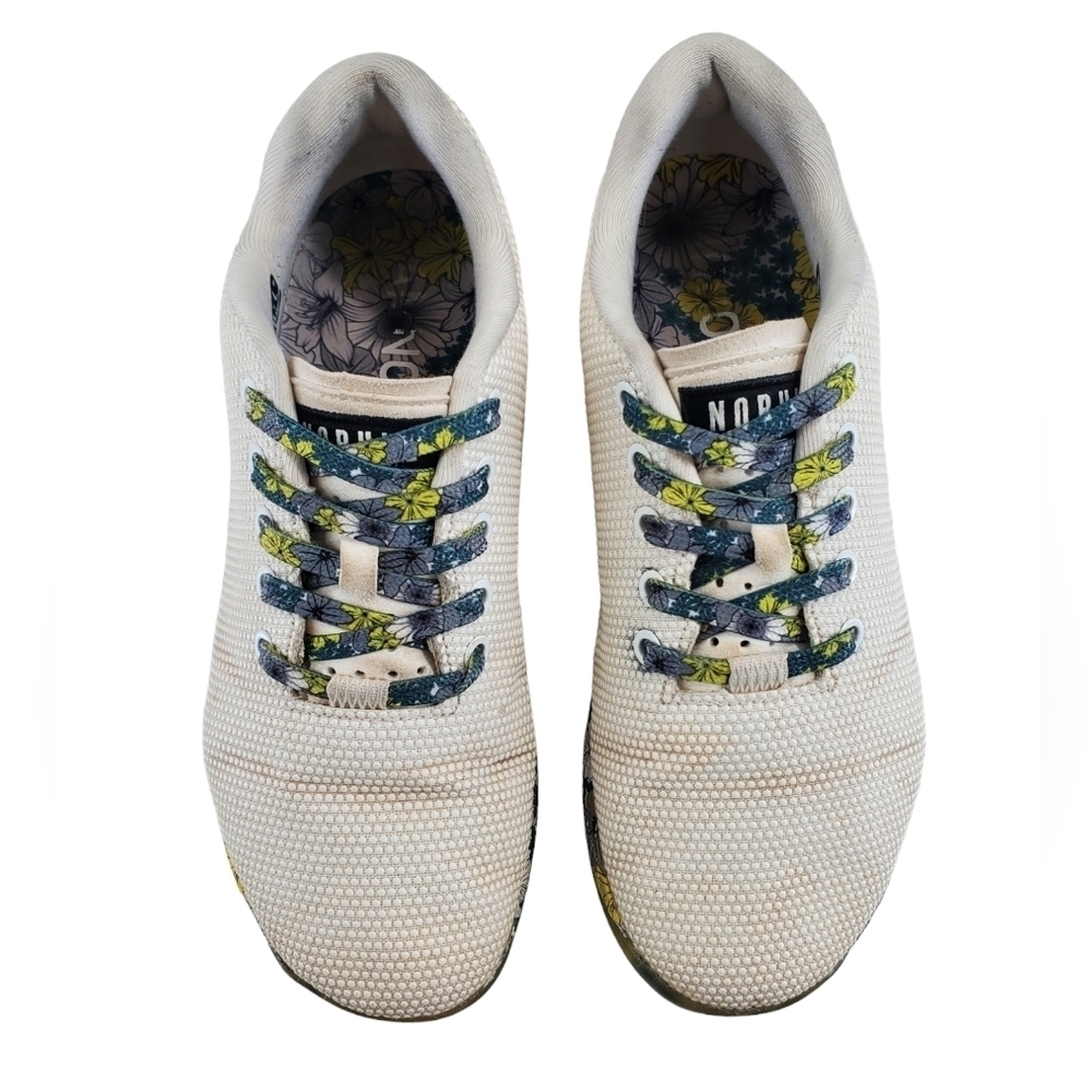 Nobull Spring Fling Trainer Shoes Womens 8.5 Mens 7 Ivory White Running Athletic - Picture 4 of 16